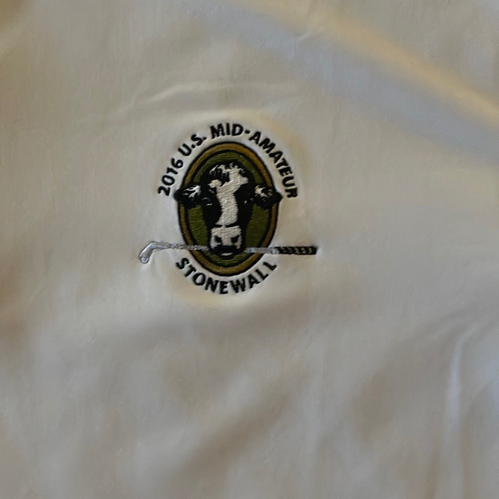 Peter Millar white golf shirt (large)